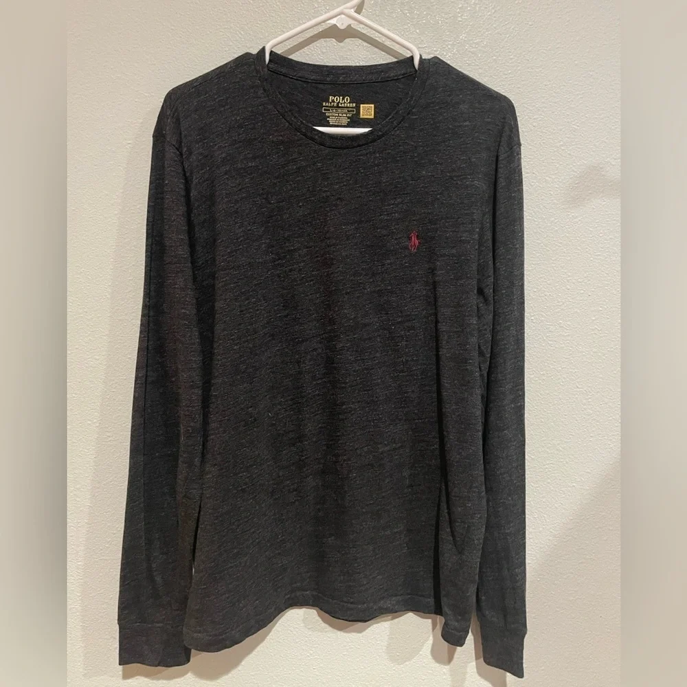 Polo by Ralph Lauren Men's Charcoal Long Sleeve Tee